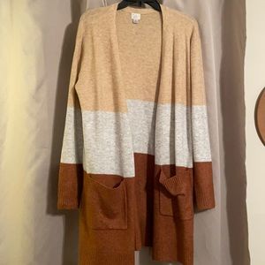 Color block cardigan
